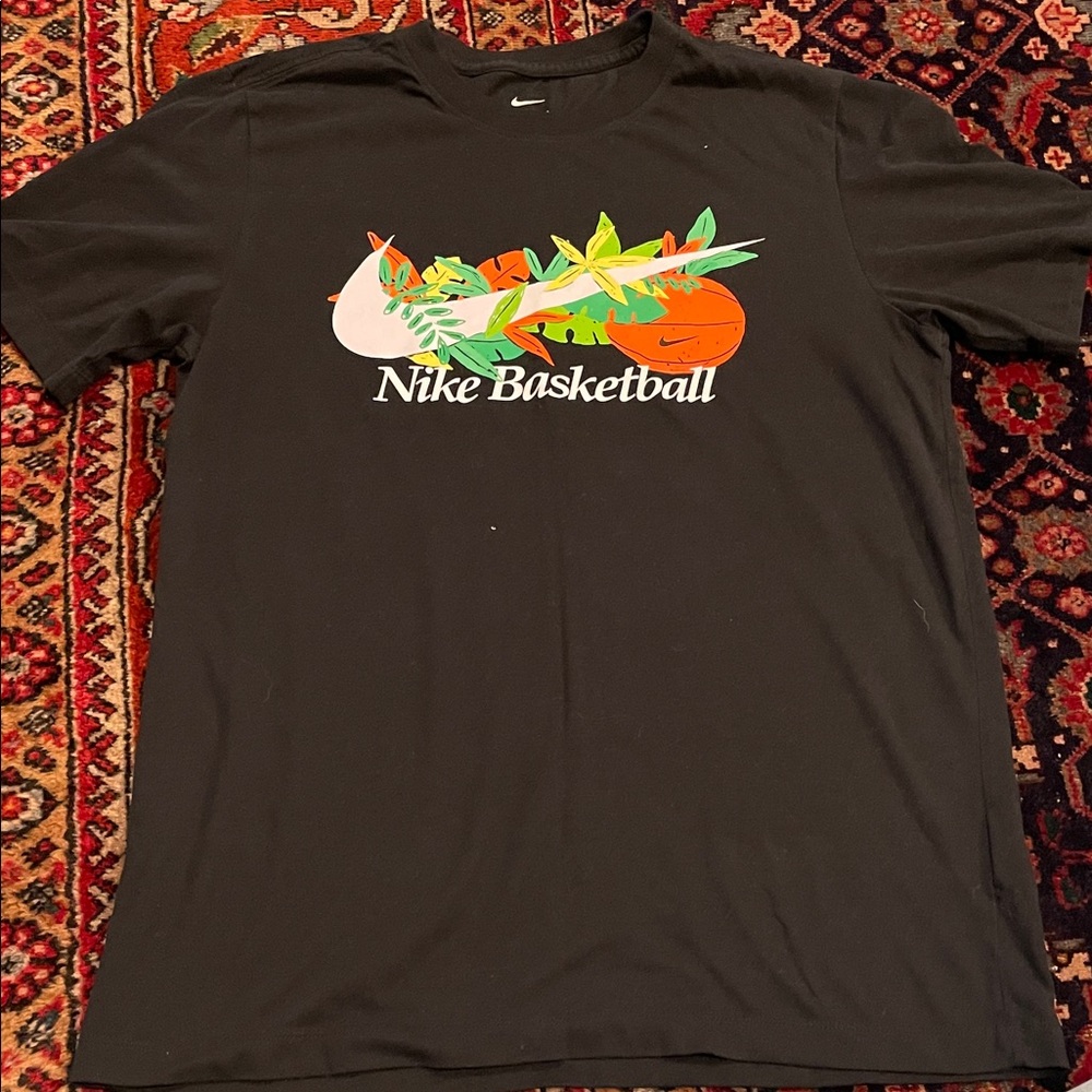 Nike Black Short Sleeve Tee with Colorful Graphic